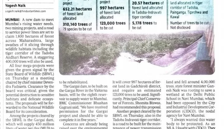 4 mega projects to engulf 1.8k ha forest, 400k trees