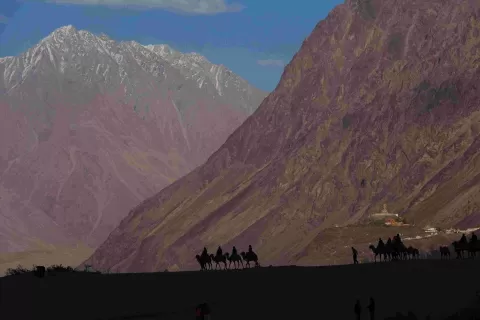 Ice topped Mountains